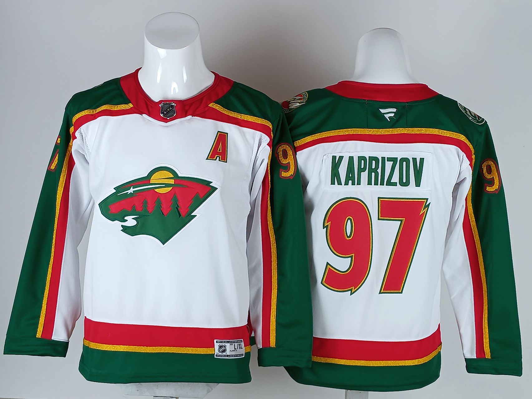 Youth 2026 Minnesota Wild #97 Kaprizov White Green NHL Jersey style 01